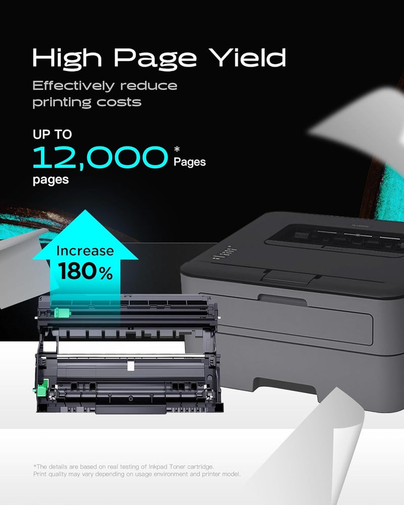 iNKPAD DR730 Drum Unit Compatible Replacement for DR-730 Drum Units to use with MFC-L2710DW MFC-L2750DW HL-L2390DW HL-L2395DW HL-L2350DW DCP-L2550DW HL-L2370DW Printers (2 Drum, NOT Toner) - Image 4